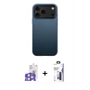 MARSİLYAN™- iPhone 17 Pro Max Kılıf Zirve Modern Prime - Siyah Bilvis 3X AR Hayalet Cam Ekran Koruyucu + Bilvis Titan Kamera Lens - GS