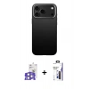 MARSİLYAN™- iPhone 17 Pro Max Kılıf Zirve Modern Prime - Siyah Bilvis 3X AR Hayalet Cam Ekran Koruyucu + Bilvis Titan Kamera Lens - GS