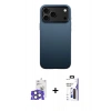 MARSİLYAN™- iPhone 17 Pro Max Kılıf Zirve Modern Prime - Siyah Bilvis 3X AR Hayalet Cam Ekran Koruyucu + Bilvis Titan Kamera Lens - NLGY