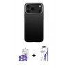 MARSİLYAN™- iPhone 17 Pro Max Kılıf Zirve Modern Prime - Siyah Bilvis 3X AR HD Cam Ekran Koruyucu + Bilvis Titan Kamera Lens - GS