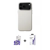 MARSİLYAN™- iPhone 17 Pro Max Kılıf Zirve Modern Prime - Siyah Bilvis 3X AR HD Cam Ekran Koruyucu + Bilvis Titan Kamera Lens - NLGY