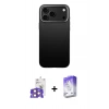 MARSİLYAN™- iPhone 17 Pro Max Kılıf Zirve Modern Prime - Siyah Bilvis 5in1 3D Magic Cam Ekran Koruyucu + Bilvis Titan Kamera Lens - TU