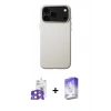 MARSİLYAN™- iPhone 17 Pro Max Kılıf Zirve Modern Prime - Siyah Bilvis 5in1 3D Magic Cam Ekran Koruyucu + Bilvis Titan Kamera Lens - TU