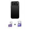 MARSİLYAN™- iPhone 17 Pro Max Kılıf Zirve Modern Prime - Siyah Bilvis 5in1 5D Magic Hayalet Cam Ekran Koruyucu + Bilvis Titan Kamera Lens - TU