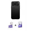 MARSİLYAN™- iPhone 17 Pro Max Kılıf Zirve Modern Prime - Siyah Bilvis 5in1 5D Magic Hayalet Cam Ekran Koruyucu + Bilvis Titan Kamera Lens - GS