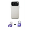 MARSİLYAN™- iPhone 17 Pro Max Kılıf Zirve Modern Prime - Siyah Bilvis 5in1 5D Magic Hayalet Cam Ekran Koruyucu + Bilvis Titan Kamera Lens - GS