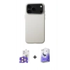 MARSİLYAN™- iPhone 17 Pro Max Kılıf Zirve Modern Prime - Siyah Bilvis 5in1 5D Magic Hayalet Cam Ekran Koruyucu + Bilvis Titan Kamera Lens - TU
