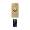 MARSİLYAN™- iPhone 6 Kılıf Yörünge Çizgi - Beyaz 3D Antistatik Hayalet Cam Ekran Koruyucu
