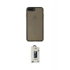 MARSİLYAN™- iPhone 7 Plus Kılıf Ahenk Çizgi Serisi - Siyah Bilvis Hayalet Cam Ekran Koruyucu