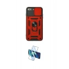 MARSİLYAN™- iPhone 7 Plus Kılıf Ahenk Klasik - Siyah 3D Antistatik Seramik Nano Ekran Koruyucu