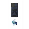 MARSİLYAN™- iPhone 7 Plus Kılıf Ahenk Klasik - Siyah 3D Antistatik Seramik Nano Ekran Koruyucu
