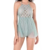 MARSiLYAN- Kadın Aqua Bodysuit Formlu Şık Gecelik Premium Gece Giyim
