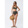 MARSiLYAN- Kadın Basic Haki Pedli Yüksek Bel Bikini Takımı