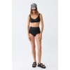 MARSiLYAN- Kadın Basic Siyah Pedli Yüksek Bel Bikini Takımı