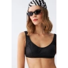 MARSiLYAN- Kadın Basic Siyah Pedli Yüksek Bel Bikini Takımı