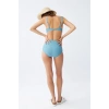 MARSiLYAN- Kadın Basic Turkuaz Pedli Yüksek Bel Bikini Takımı