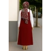 MARSiLYAN- Kadın Bordo Basic Ayarlanabilir Askılı Jile Elbise