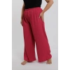 MARSiLYAN- Kadın Büyük Beden Mercan Rengi Rahat Kesim Baggy Tek Alt
