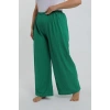 MARSiLYAN- Kadın Büyük Beden Yeşil Rahat Kesim Baggy Tek Alt