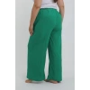 MARSiLYAN- Kadın Büyük Beden Yeşil Rahat Kesim Baggy Tek Alt