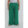 MARSiLYAN- Kadın Büyük Beden Yeşil Rahat Kesim Baggy Tek Alt