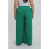MARSiLYAN- Kadın Büyük Beden Yeşil Rahat Kesim Baggy Tek Alt