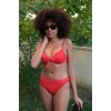 MARSiLYAN- Kadın Destekli Fiyonklu Alt Üst Kırmızı Bikini Takım