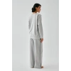 MARSiLYAN- Kadın Gri Koç Burcu Oversize 2 İplik Eşofman Ev Giyim Takımı