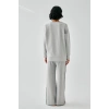 MARSiLYAN- Kadın Gri Sleep Mode ON Oversize 2 İplik Eşofman Ev Giyim Takımı