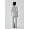 MARSiLYAN- Kadın Gri Terazi Burcu Oversize 2 İplik Eşofman Ev Giyim Takımı