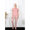 MARSiLYAN- Kadın Gül Kurusu Kısa Kol Pijama Takım