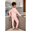 MARSiLYAN- Kadın Kadife Pijama Takım Pembe