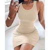 MARSiLYAN- Kadın Kalın Askılı Bodycon Kaşkorse Mini Elbise