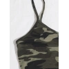 MARSiLYAN- Kadın Kamuflaj Desenli Askılı Crop Top ve Şortlu Gecelik Takım