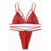 MARSiLYAN- Kadın Kırmızı Dantel Sütyen Külot Takımı
