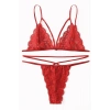 MARSiLYAN- Kadın Kırmızı Dantel Sütyen Külot Takımı
