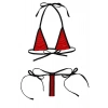 MARSİLYAN-- Kadın Kırmızı Sütyen Külot Fantazi İç Çamaşırı Takımı