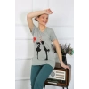 MARSiLYAN- Kadın Kısa Kol Penye Pijama Takımı