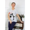 MARSiLYAN- Kadın Kısa Kol Penye Pİjama Takımı