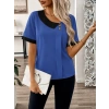 MARSiLYAN- Kadın Kısa Kollu Asımetrik Yaka Detaylı Düğmeli Dubai Bluz