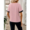 MARSiLYAN- Kadın Kısa Kollu Asımetrik Yaka Detaylı Düğmeli Dubai Bluz