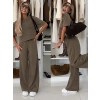 MARSiLYAN- Kadın Kısa Kollu Bisiklet Yakalı Modal Bluz Ve Pantolon Ikili Takım