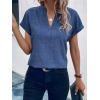 MARSiLYAN- Kadın Kısa Kollu Hakim Yaka Sofya Bluz