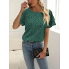 MARSiLYAN- Kadın Kısa Kollu Kolları Volanlı Baskılı Süprem Bluz