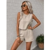 MARSiLYAN- Kadın Kolsuz Bisiklet Yakalı Kısa Bluz Ve Short Ikili Takım