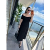 MARSiLYAN- Kadın Madonna Yaka Midi Boy Modal Elbise