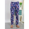MARSiLYAN- Kadın Pamuklu Alt Pijama Lacivert