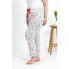 MARSiLYAN- Kadın Pamuklu Büyük Beden Alt Pijama Ekru