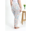 MARSiLYAN- Kadın Pamuklu Büyük Beden Alt Pijama Ekru