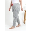 MARSiLYAN- Kadın Pamuklu Büyük Beden Alt Pijama Gri